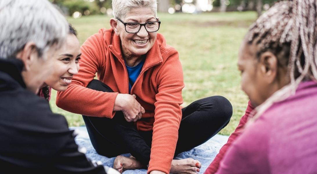 Women spending time together outside