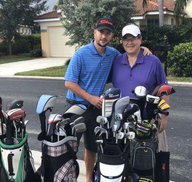 Graeme and his dad going golfing