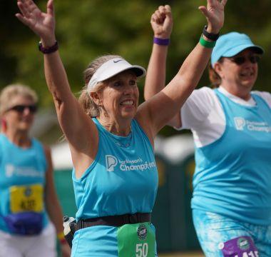 Peggy Faber running a race