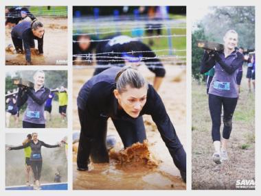 Allison Toepperwein doing mud run