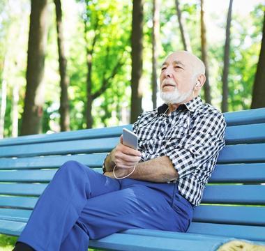 Man sitting on a bench