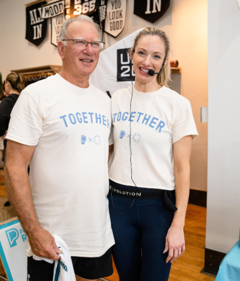 Amanda Manders with her dad at Parkinsons Revolution event