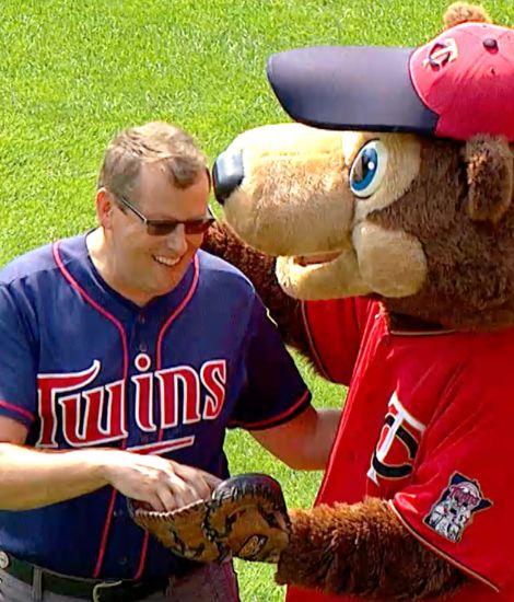 Mark Kelm at Twins game