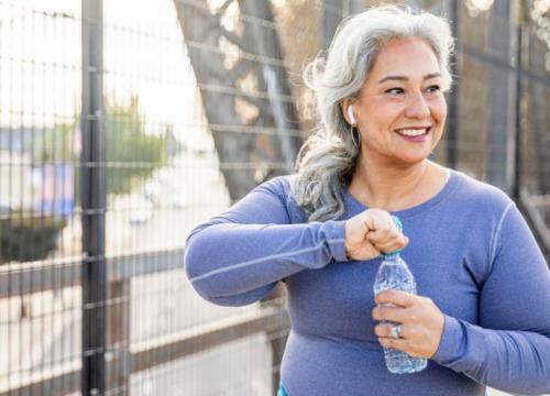 Woman drinking water