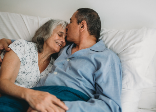 A couple in bed