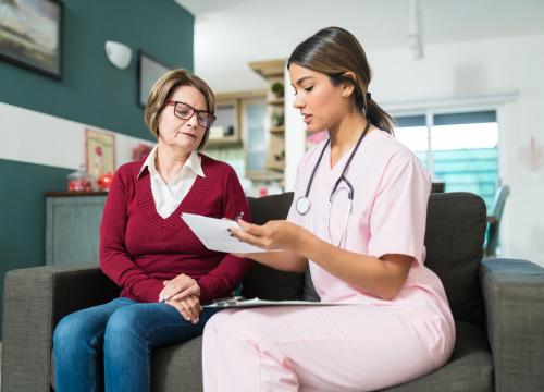 Nurse and patient