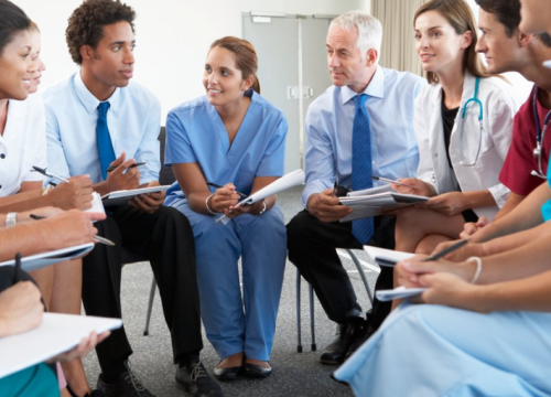 Group of people talking