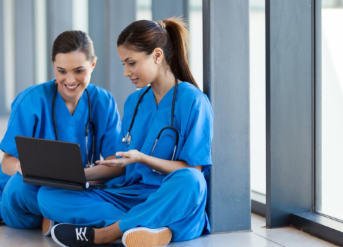 nurses in a hospital