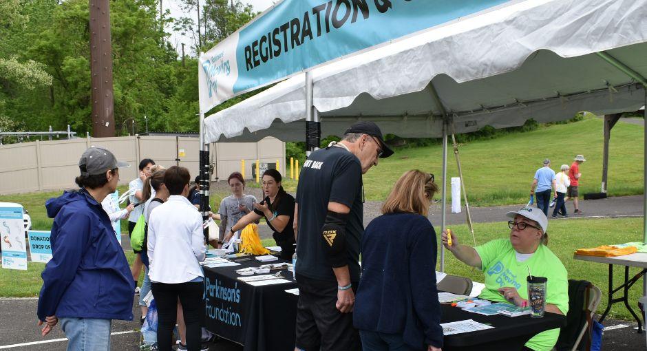 Registration booth at Moving Day Walk