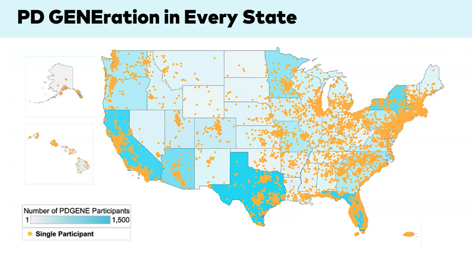 PD GENEration map of U.S.