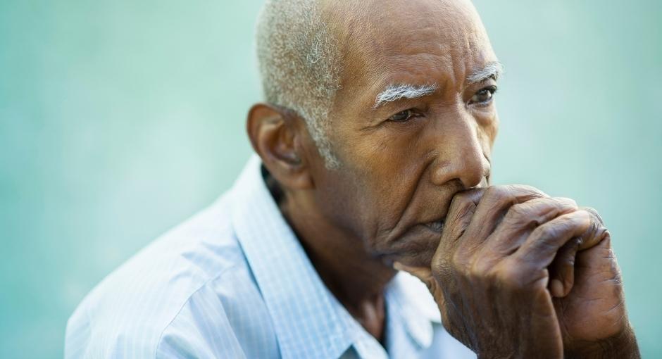 Man staring into distance