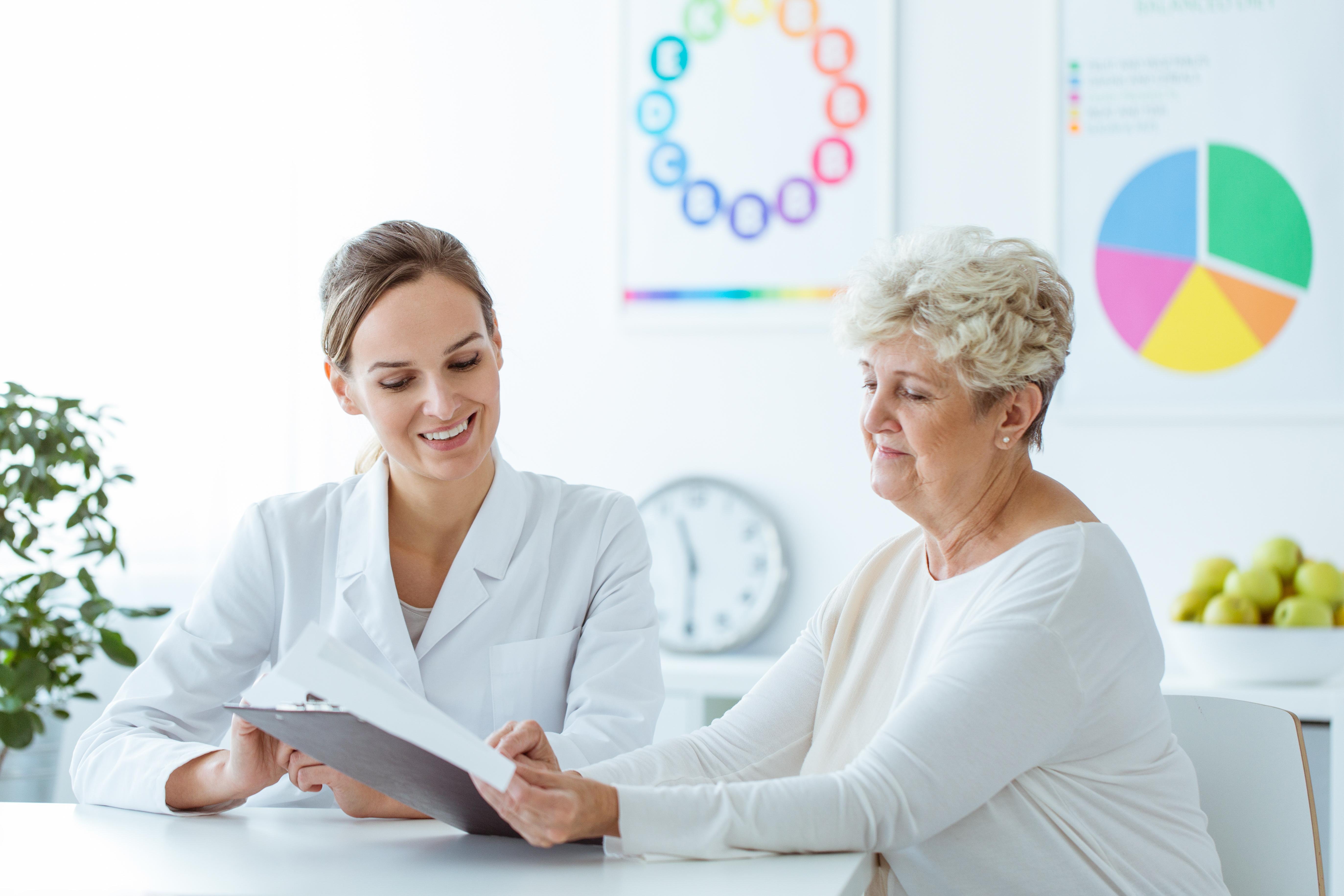 2 women in a doctors office